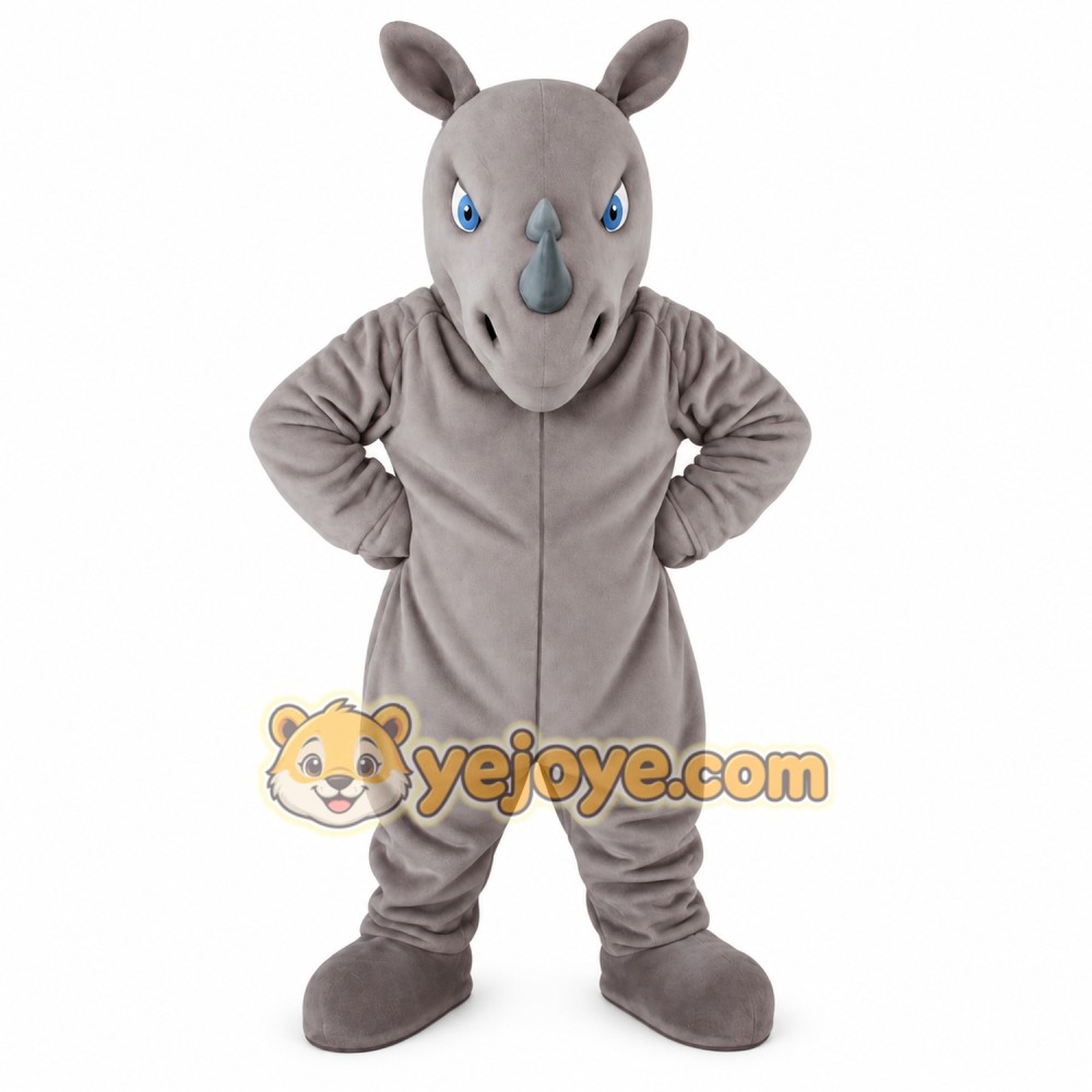 Gray Rhino Mascot Costume Gray Rhino Mascot Costume