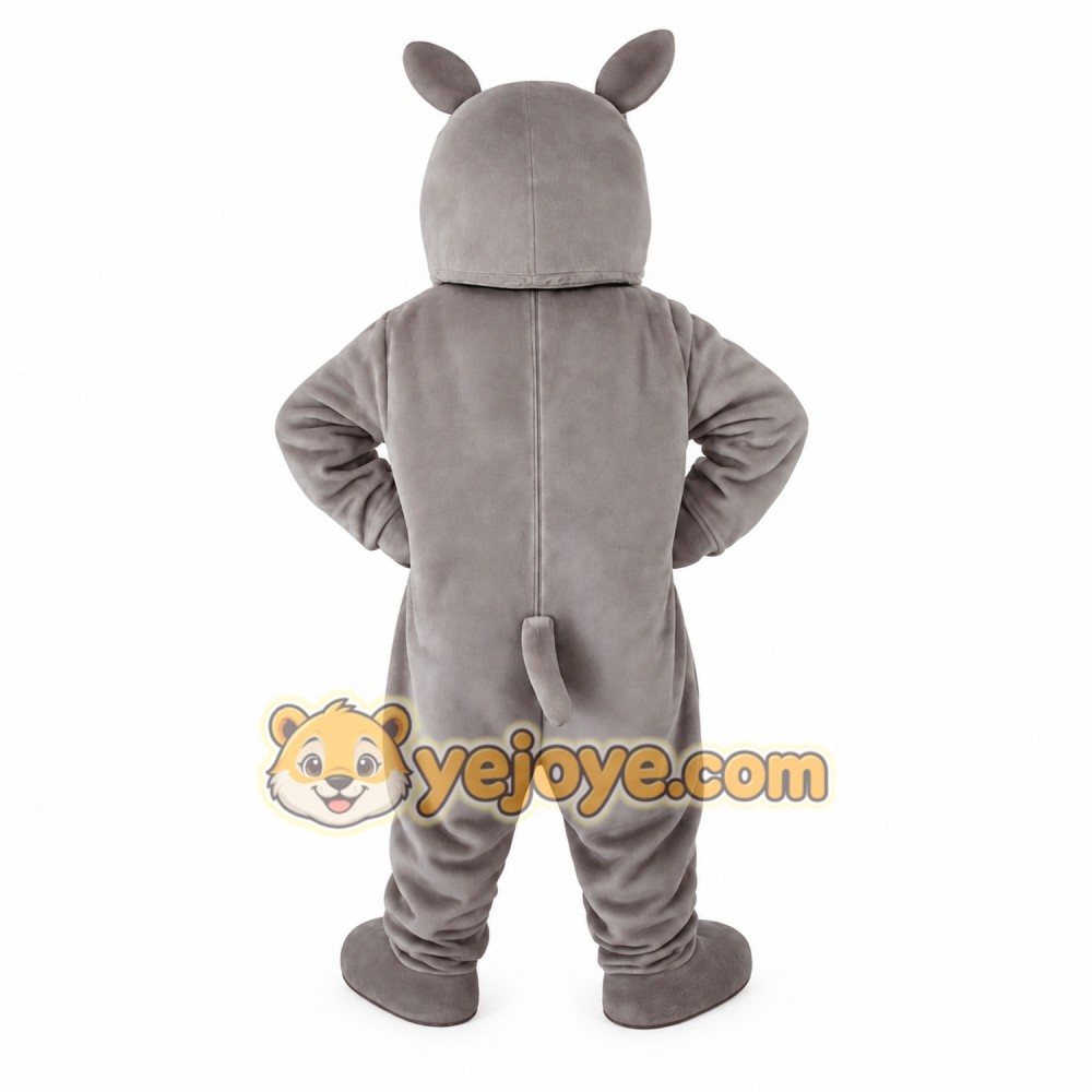 Gray Rhino Mascot Costume Gray Rhino Mascot Costume