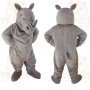 Gray Rhino Mascot Costume