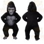 Black Gray Gorilla Mascot Costume