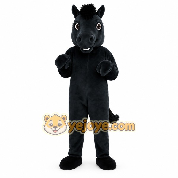 Black Horse Mascot Costume