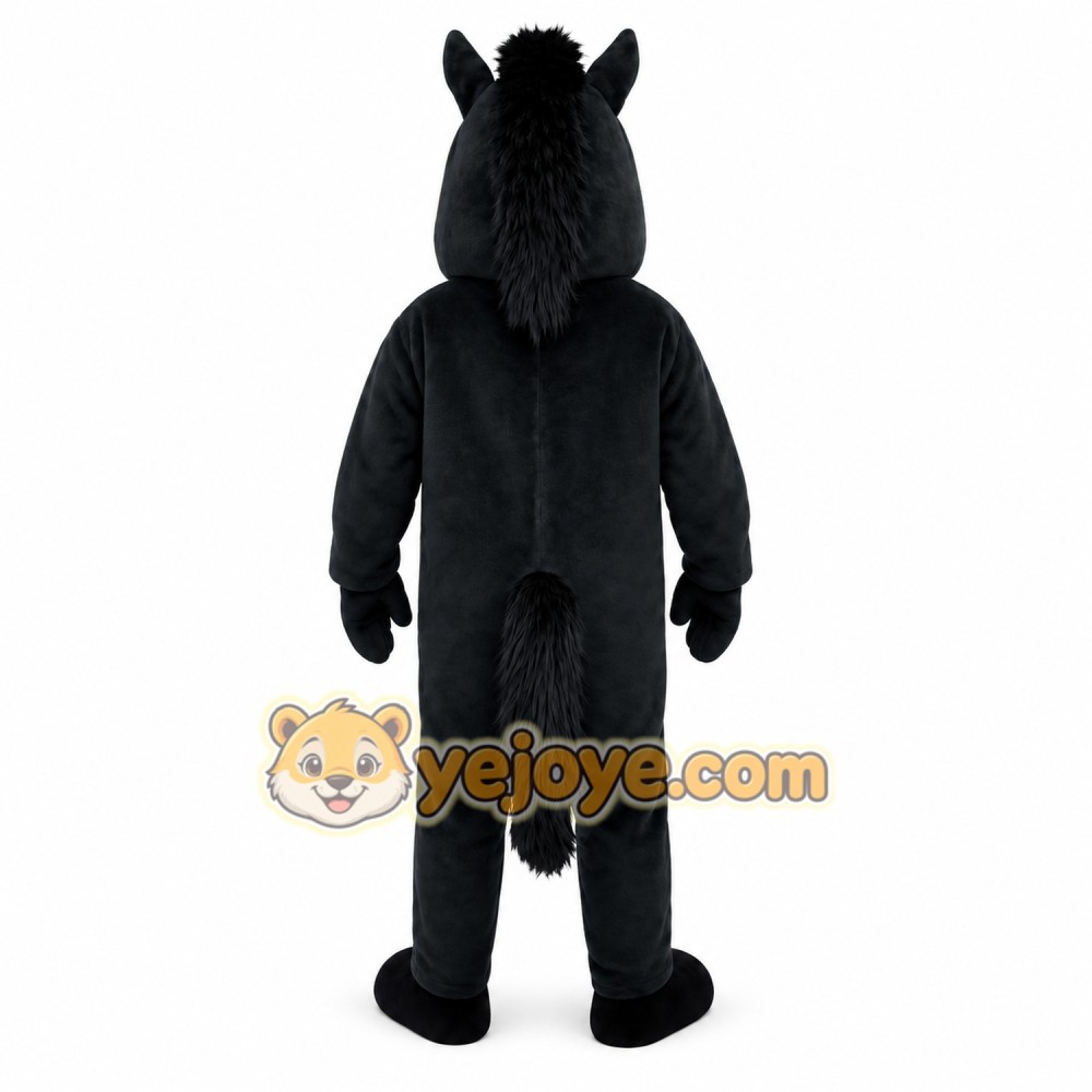 Black Horse Mascot Costume Black Horse Mascot Costume