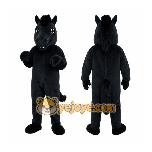Black Horse Mascot Costume