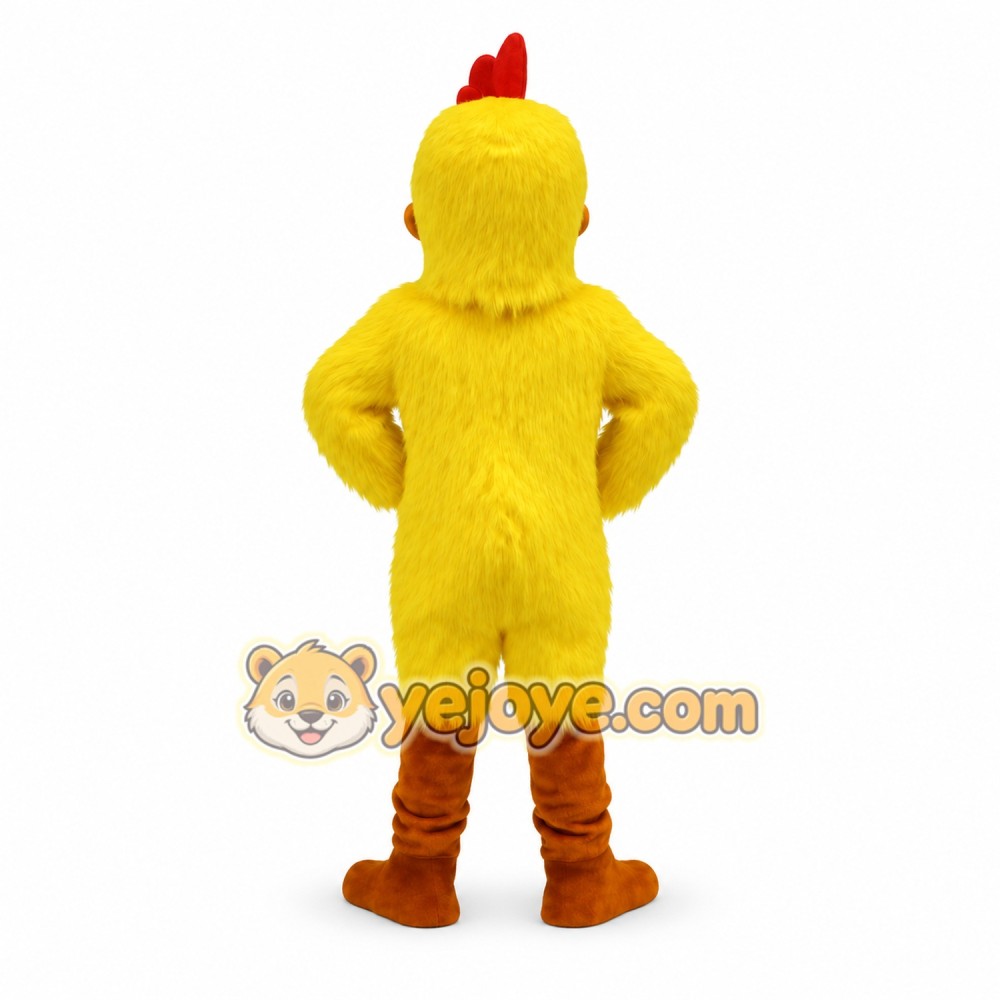Yellow Red Orange Chicken Mascot Costume