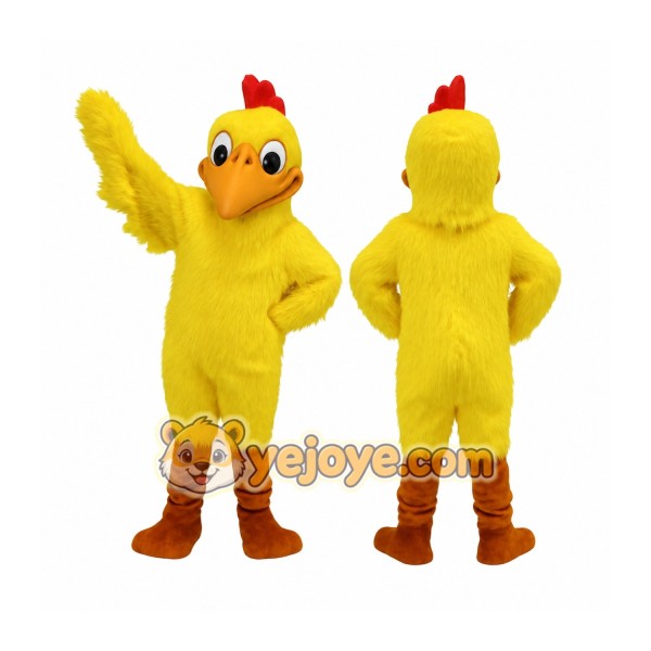 Yellow Red Orange Chicken Mascot Costume
