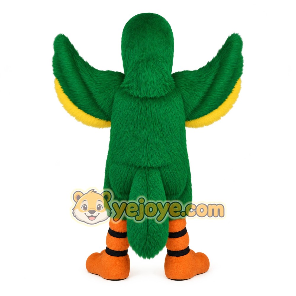 Green Yellow Orange Parrot Mascot Costume Green Yellow Orange Parrot Mascot Costume