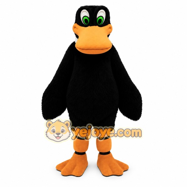 Black Orange Duck Mascot Costume