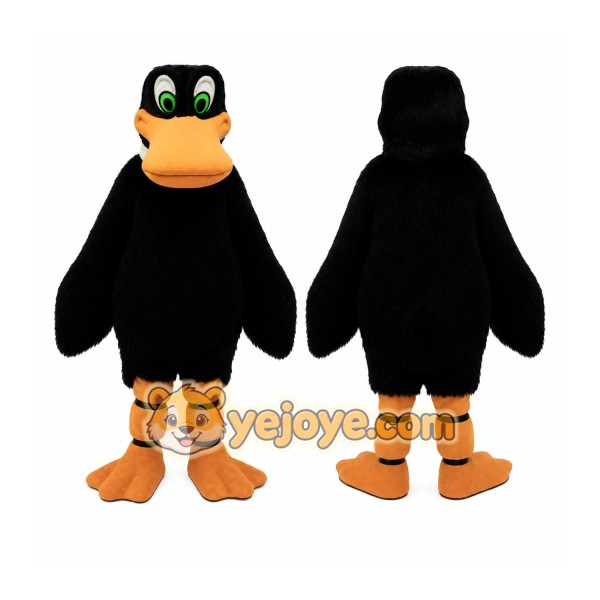 Black Orange Duck Mascot Costume