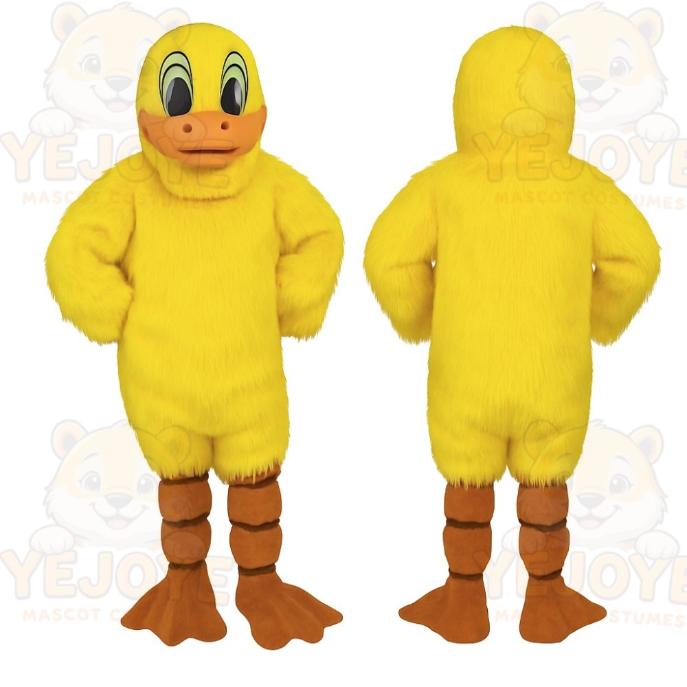 Yellow Orange Duck Mascot Costume