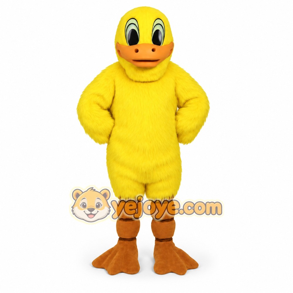 Yellow Orange Duck Mascot Costume
