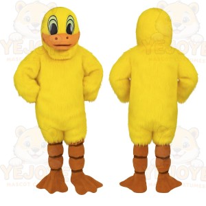 Yellow Orange Duck Mascot Costume