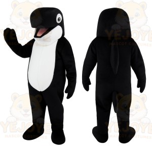 Black White Killer Whale Mascot Costume