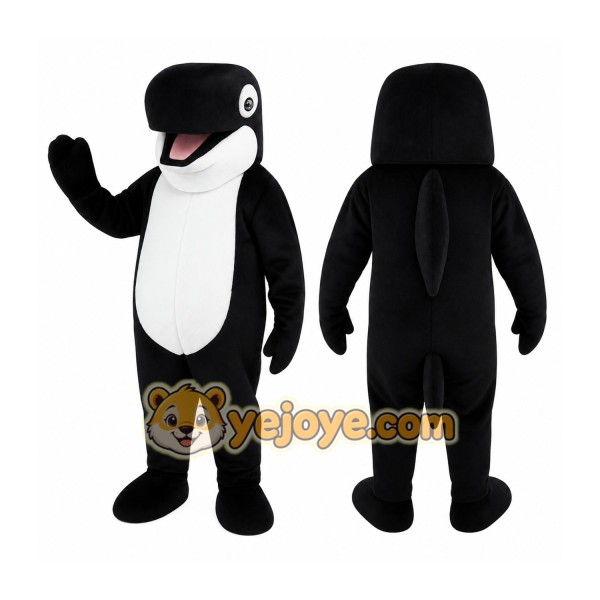 Black White Killer Whale Mascot Costume