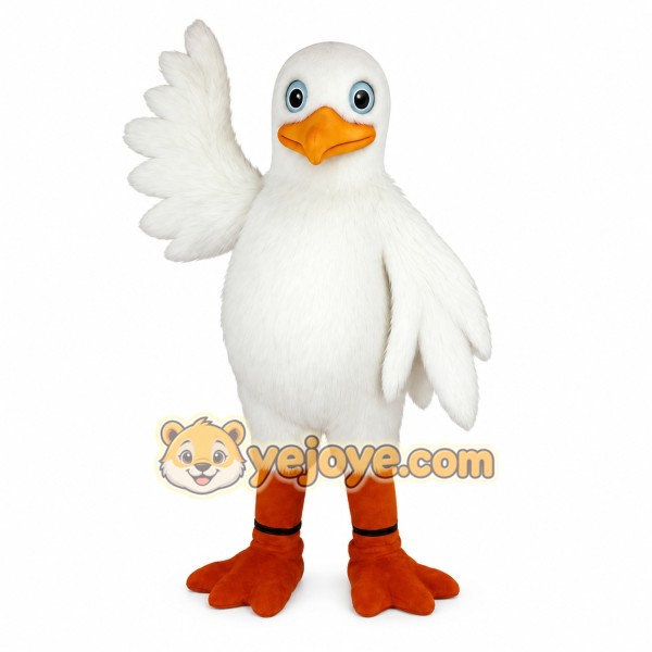 White Orange Duck Mascot Costume White Orange Duck Mascot Costume