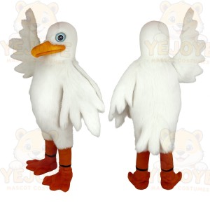 White Orange Duck Mascot Costume