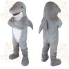 Gray White Shark Mascot Costume