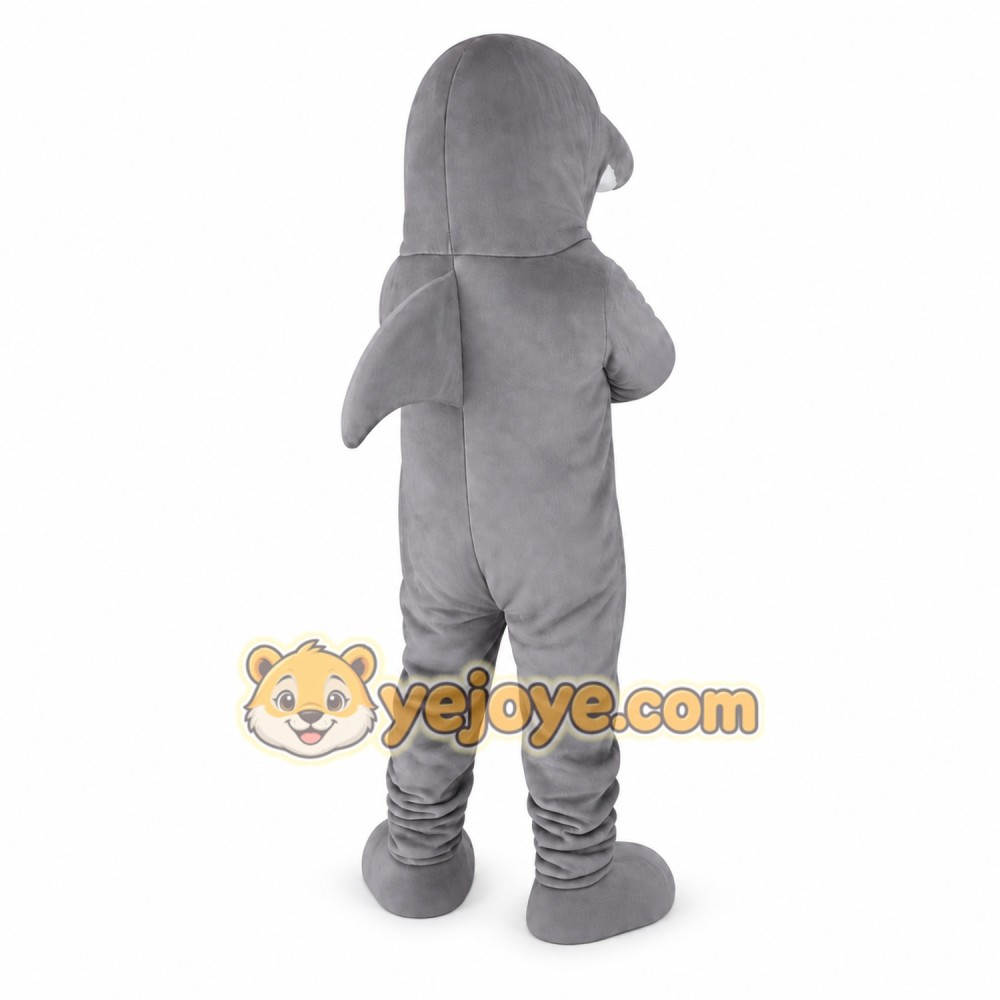 Gray White Shark Mascot Costume Gray White Shark Mascot Costume