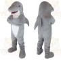 Gray White Shark Mascot Costume