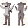 Gray White Hammerhead Shark Mascot Costume