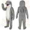 Gray White Dolphin Mascot Costume