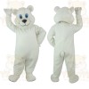 White Blue Eyed Polar Bear Mascot Costume