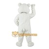 White Blue Eyed Polar Bear Mascot Costume White Blue Eyed Polar Bear Mascot Costume
