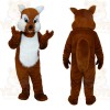 Brown White Red Panda Mascot Costume