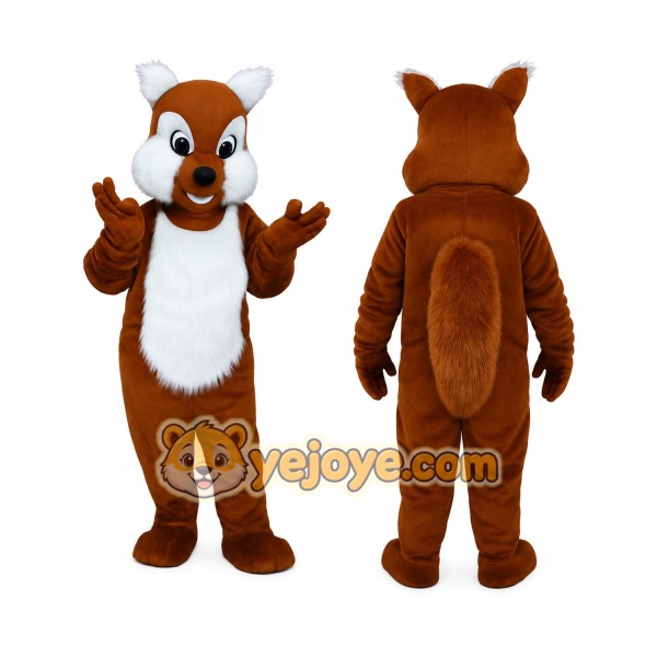 Brown White Red Panda Mascot Costume
