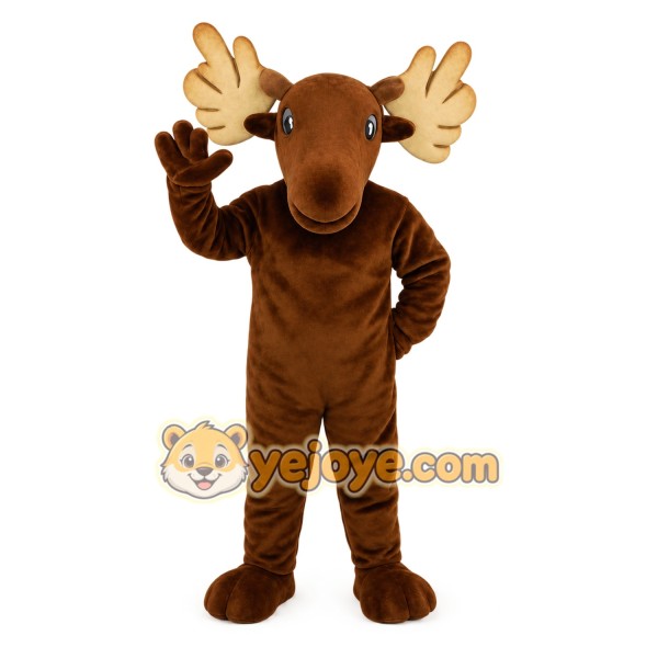 Brown Tan Moose Mascot Costume
