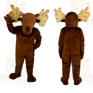 Brown Tan Moose Mascot Costume