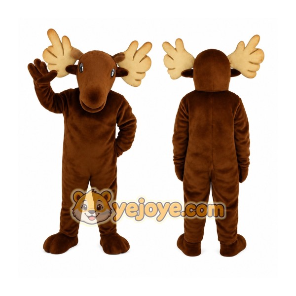 Brown Tan Moose Mascot Costume