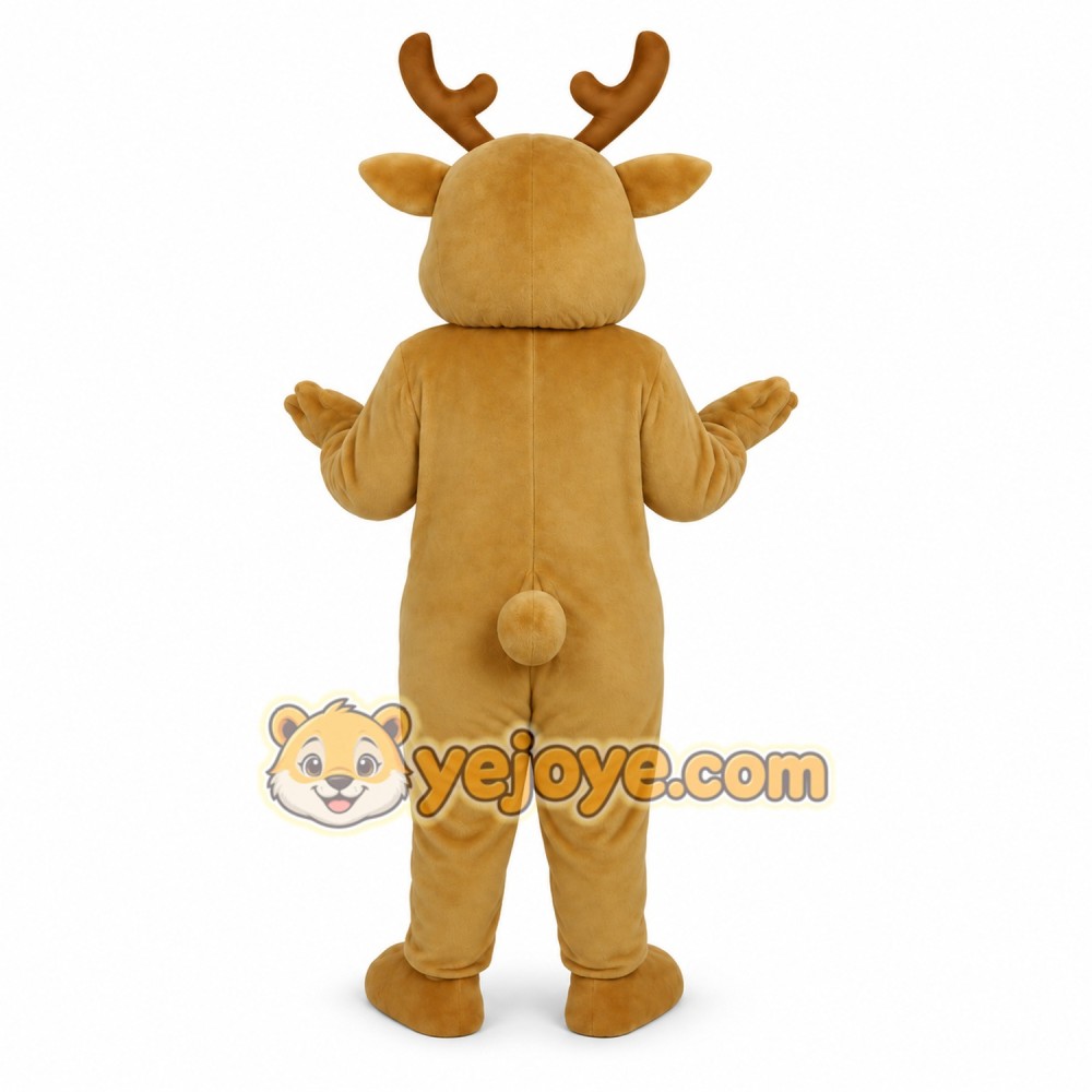 Light Brown White Reindeer Mascot Costume