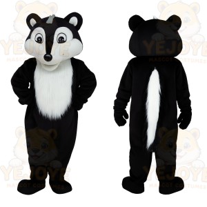 Black White Skunk Mascot Costume