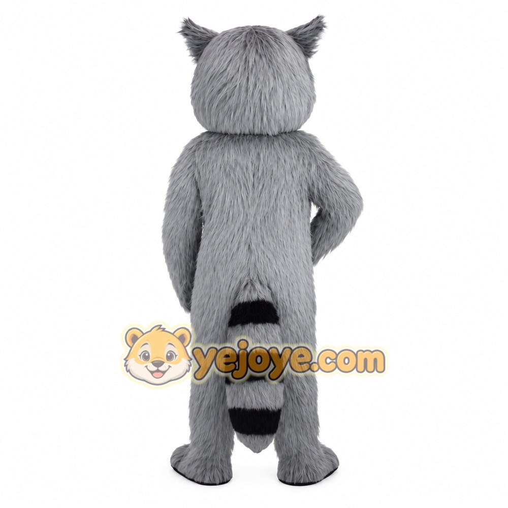 Gray Black White Raccoon Mascot Costume Gray Black White Raccoon Mascot Costume