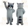 Gray Black White Raccoon Mascot Costume