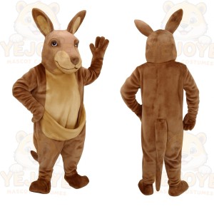 Brown Tan Kangaroo Mascot Costume