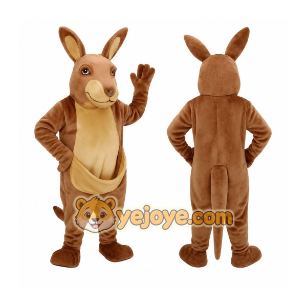 Brown Tan Kangaroo Mascot Costume
