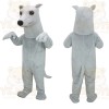 Light Gray White Dog Mascot Costume