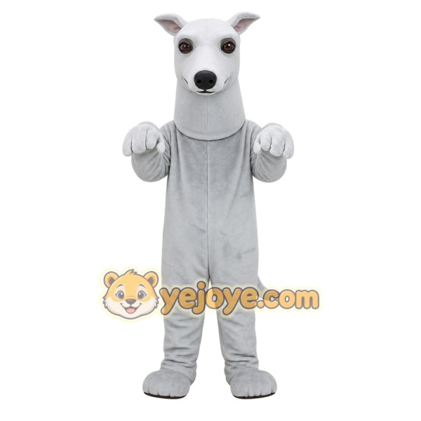 Light Gray White Dog Mascot Costume