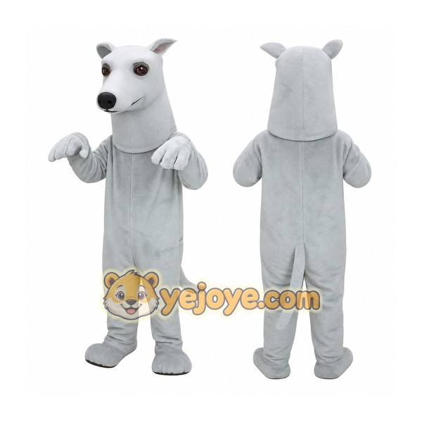 Light Gray White Dog Mascot Costume