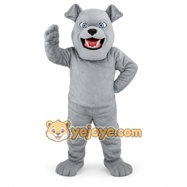 Gray Dog Mascot Costume