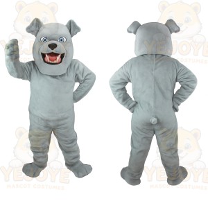 Gray Dog Mascot Costume