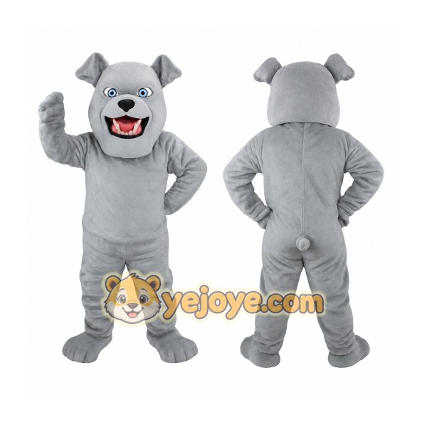 Gray Dog Mascot Costume