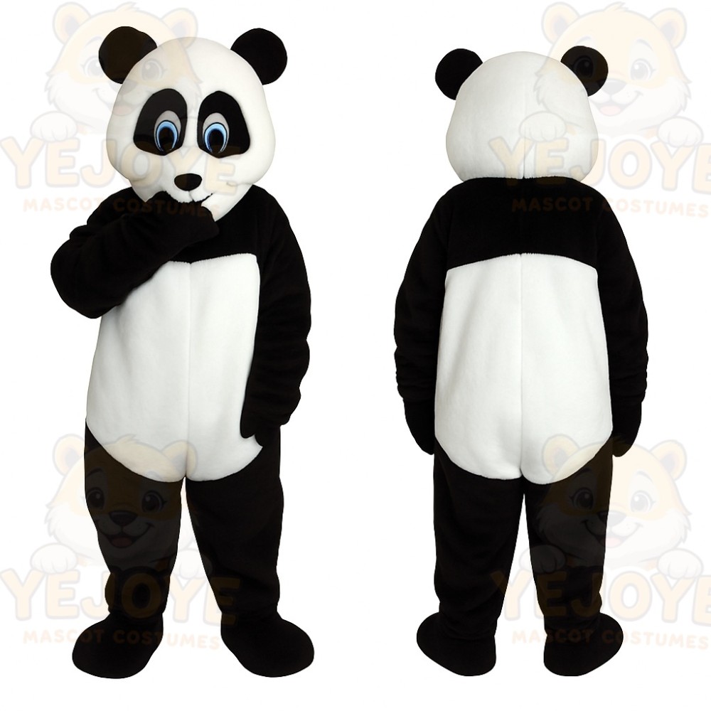 Black White Panda Mascot Costume