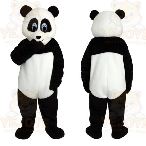 Black White Panda Mascot Costume
