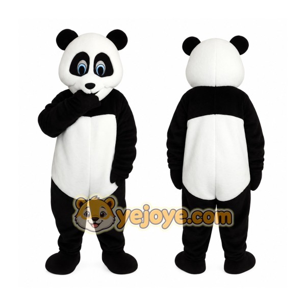 Black White Panda Mascot Costume