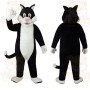 Black White Tuxedo Cat Mascot Costume