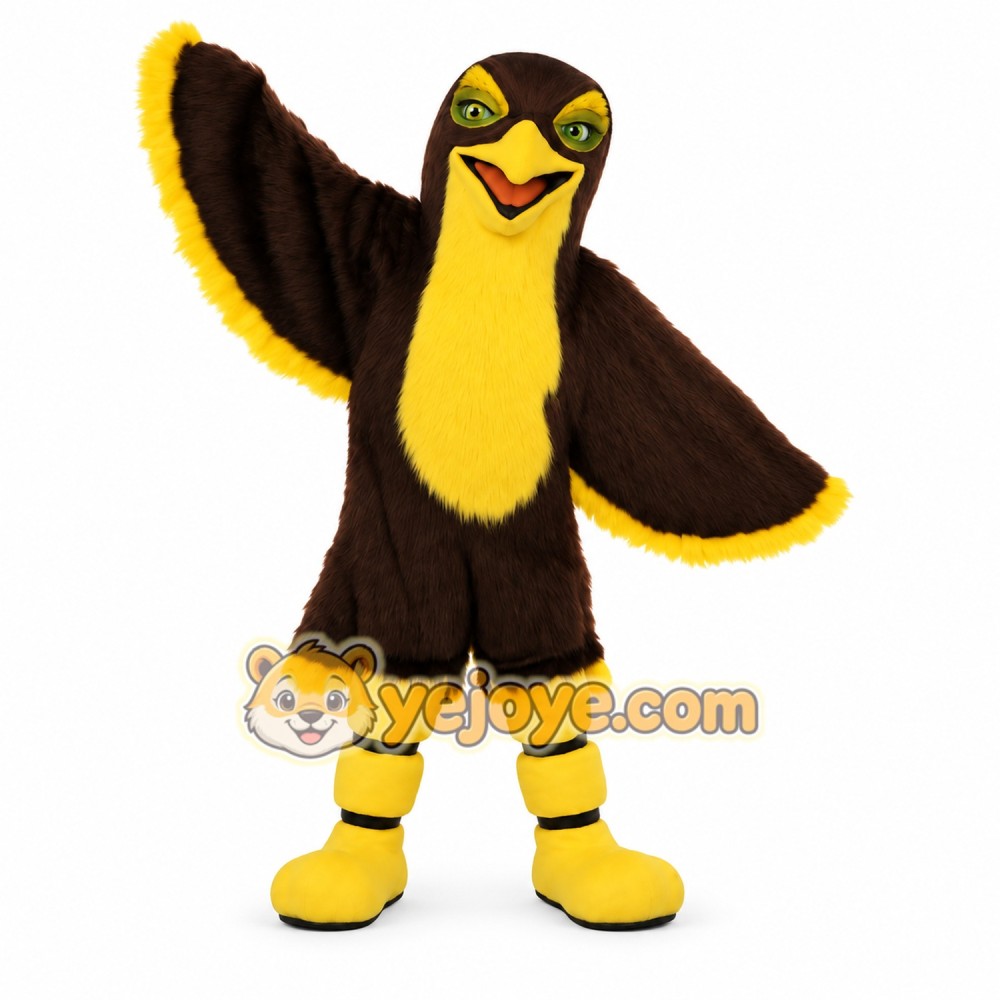 Brown Yellow Eagle Mascot Costume Brown Yellow Eagle Mascot Costume