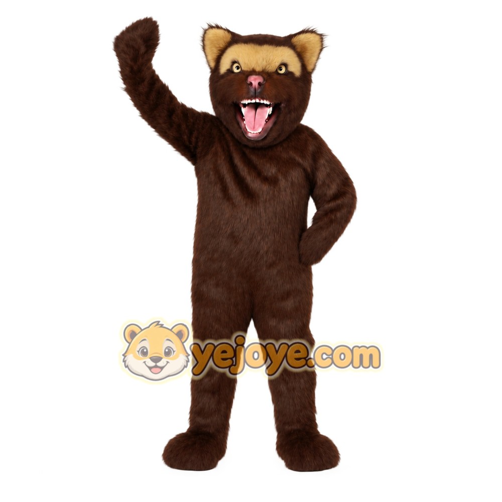 Brown Tan Wildcat Mascot Costume Brown Tan Wildcat Mascot Costume