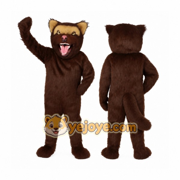 Brown Tan Wildcat Mascot Costume